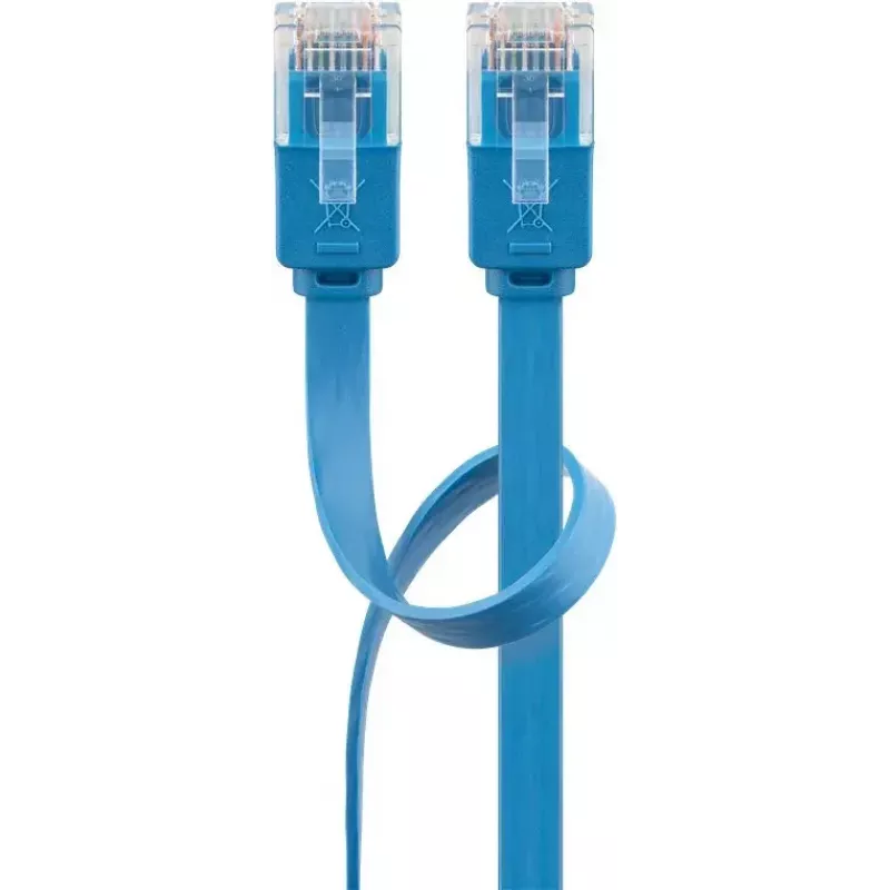Cavo patch piatto Goobay CAT 6 5m U/UTP blu