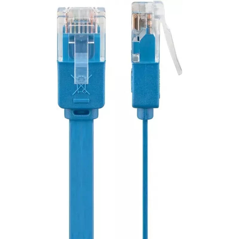 Cavo patch piatto Goobay CAT 6 5m U/UTP blu