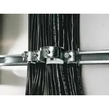Fermacavo Rittal DK 7097.220, acciaio, finitura metallica, diametro fascio max. 2,6 cm, 25 pz.