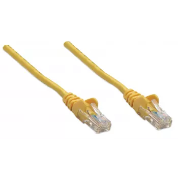 Cavo patch di rete Intellinet, Cat5e, 1,5 m, giallo, CCA, U/UTP, PVC, RJ45, contatti placcati oro, snagless, booted, garanzia a vita