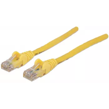 Cavo patch di rete Intellinet, Cat6A, 30 m, giallo, rame, S/FTP, LSOH / LSZH, PVC, RJ45, contatti placcati oro, senza fermo, protezione antitorsione stampata, garanzia a vita
