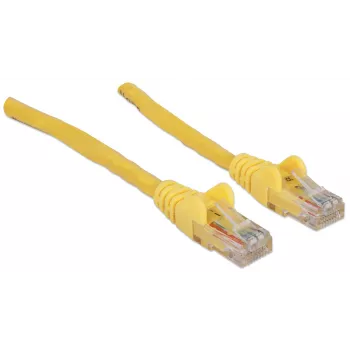 Cavo patch di rete Intellinet, Cat6A, 30 m, giallo, rame, S/FTP, LSOH / LSZH, PVC, RJ45, contatti placcati oro, senza fermo, protezione antitorsione stampata, garanzia a vita