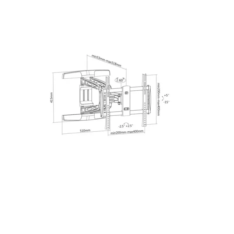 Supporto a parete Manhattan per TV e monitor (Full Motion)