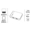 Lettore di schede Hama 00054546 USB 3.2 Gen 1 (3.1 Gen 1) Type-A/Type-C nero, argento