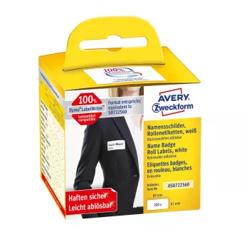 Avery AS0722560 etichetta adesiva rettangolo arrotondato rimovibile bianco 200 pezzi