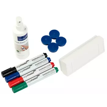 Set di accessori per lavagne bianche Legamaster basic 10 pezzi, compatibile con Legamaster UNIVERSAL, multicolore, 225×45×255 mm