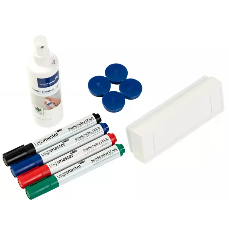 Set di accessori per lavagne bianche Legamaster basic 10 pezzi, compatibile con Legamaster UNIVERSAL, multicolore, 225×45×255 mm