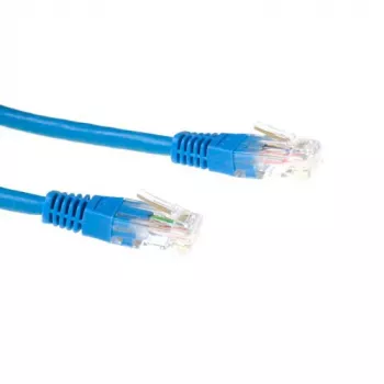 Cavo patch ACT blu 1 metro LSZH U/UTP CAT6 con connettori RJ45