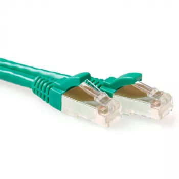 Cavo patch ACT verde 30 metri SFTP CAT6A senza linguetta con connettori RJ45