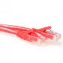 ACT rosso 0,25 metri cavo patch U/UTP CAT6A con connettori RJ45 e guaina antitorsione