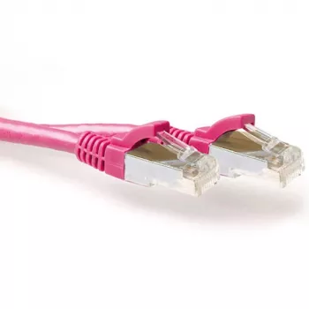 ACT rosa 7,00 metri cavo patch SFTP CAT6A snagless con connettori RJ45