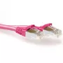 ACT rosa 1,00 m cavo patch SFTP CAT6A, snagless con connettori RJ45