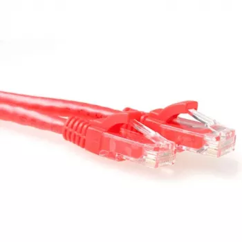 ACT rosso 0,25 metri cavo patch U/UTP CAT6 snagless con connettori RJ45
