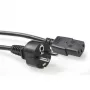 Cavo di alimentazione ACT connettore maschio CEE 7/7 (dritto) - C13 nero 1,5 m
