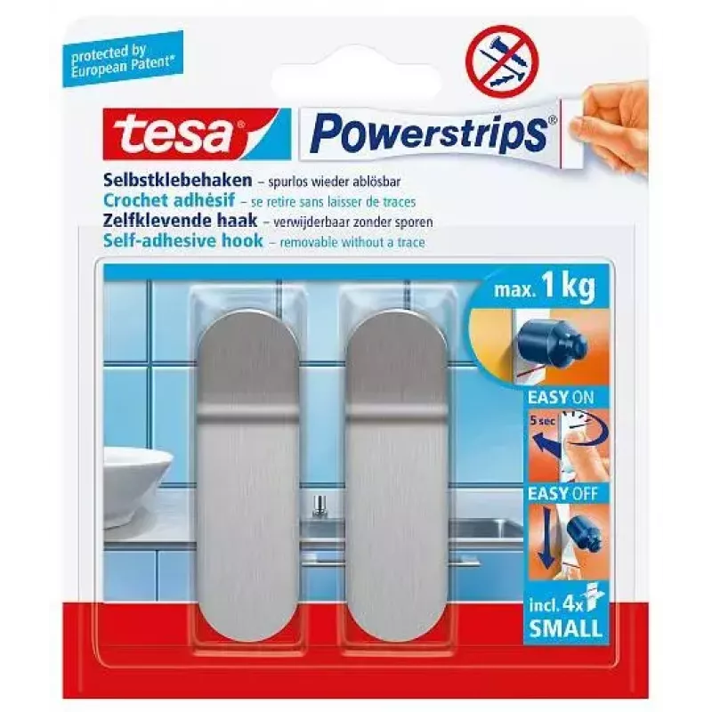 Gancio portasciugamani TESA 57045-00000 Metallic per interni 2 pz.