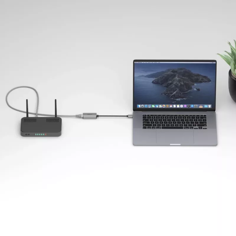 Adattatore da USB-C a Ethernet Marmitek Connect 8373