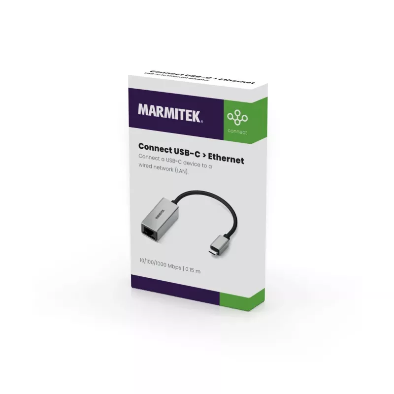 Adattatore da USB-C a Ethernet Marmitek Connect 8373
