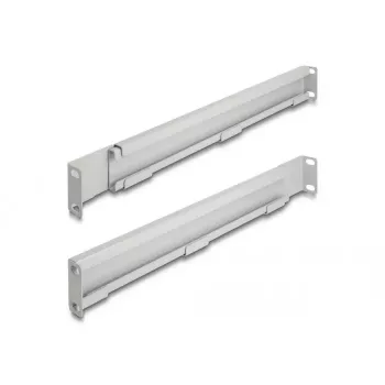 Supporto di montaggio DeLOCK 19 pollici lunghezza regolabile 368-600 mm grigio 2 pezzi