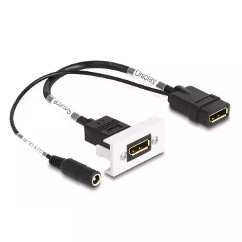 DeLOCK Easy 45 modulo DisplayPort 4K 60 Hz con alimentazione DC 2,1 x 5,5 mm