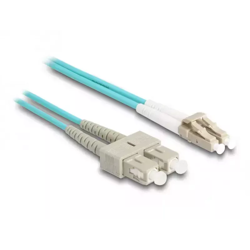 DeLOCK cavo in fibra ottica LC duplex su SC duplex OM3 2m