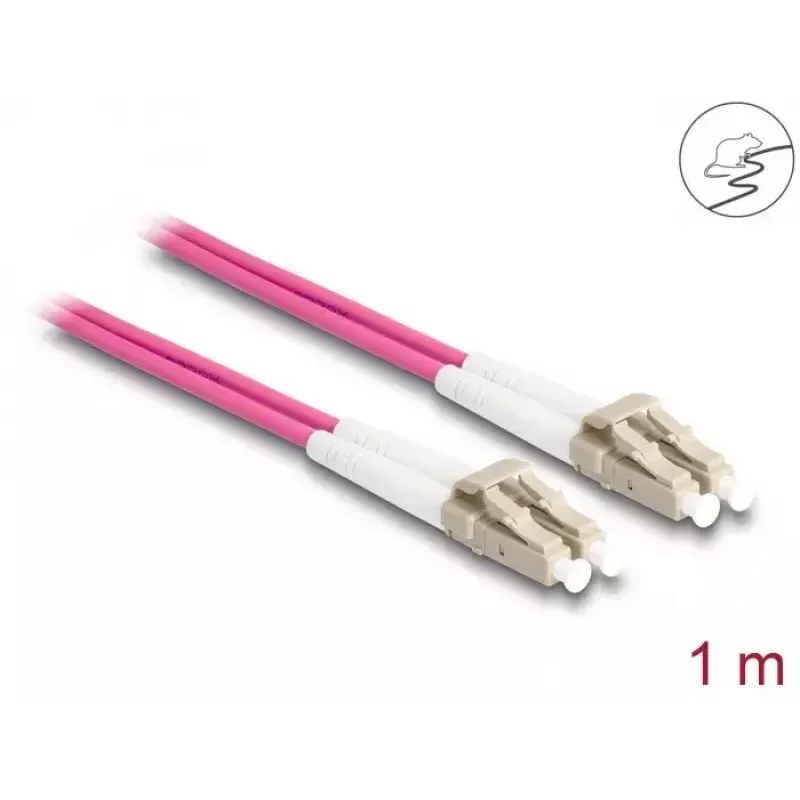DeLOCK cavo in fibra ottica LC duplex su LC duplex OM4 1 m