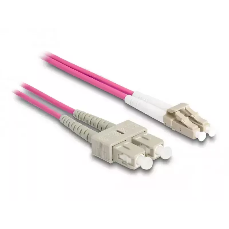 DeLOCK cavo in fibra ottica LC duplex su SC duplex OM4 3m