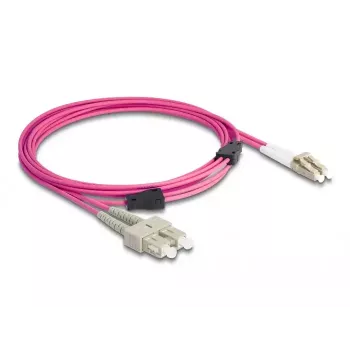 DeLOCK cavo in fibra ottica LC duplex su SC duplex OM4 3m