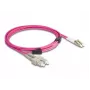 DeLOCK cavo in fibra ottica LC duplex su SC duplex OM4 3m