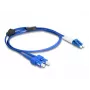 DeLOCK cavo in fibra ottica LC duplex su SC duplex monomodale OS2 1 m
