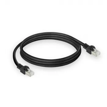 ACT nero 0,5 metri S/FTP CAT7 PUR flex cavo patch senza linguetta con connettori RJ45 (conforme CAT6A)