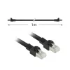 ACT nero 1 metro S/FTP CAT7 PUR flex cavo patch snagless con connettori RJ45 (compatibile CAT6A)