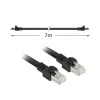 ACT nero 7 metri S/FTP CAT7 PUR flex cavo patch senza linguetta con connettori RJ45 (conforme CAT6A)