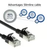ACT nero 7 metri LSZH U/FTP CAT6A Datacenter Slimline cavo patch con connettori RJ45