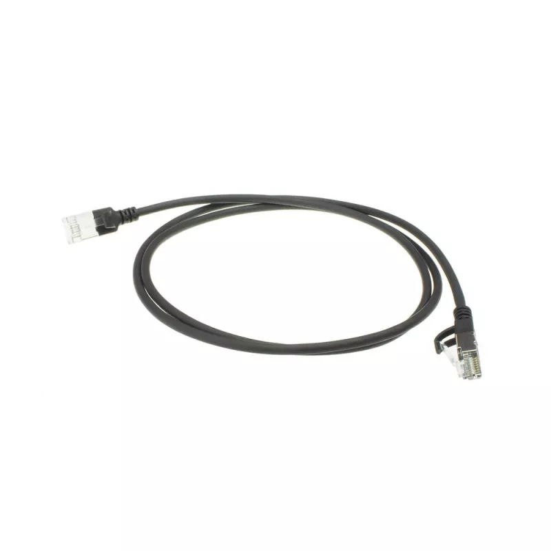 ACT nero 10 metri LSZH U/FTP CAT6A Datacenter Slimline cavo patch con connettori RJ45 senza linguetta