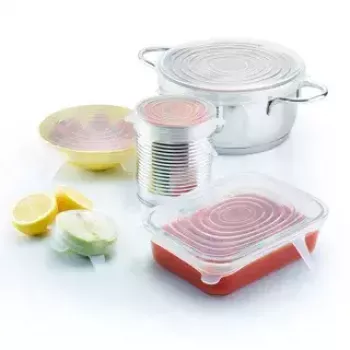 Coperchi per alimenti Westmark 23272260 - coperchi in silicone trasparenti, 6 pezzi