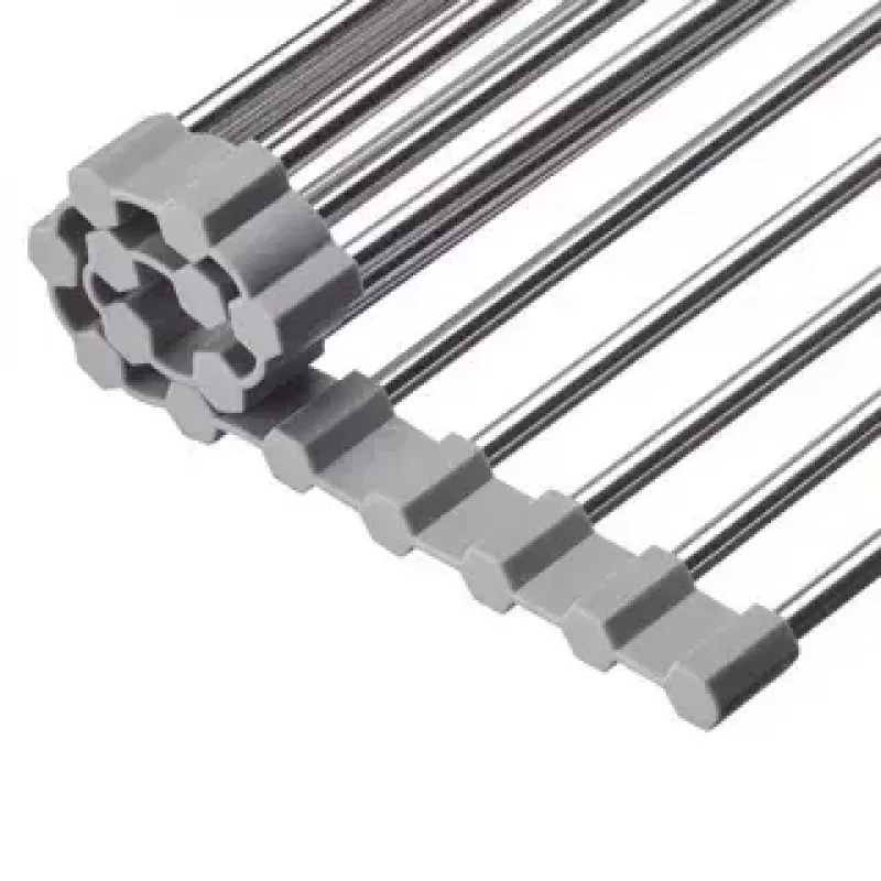 Westmark Home scolapiatti da tavolo, rettangolare, acciaio inox/silicone, grigio