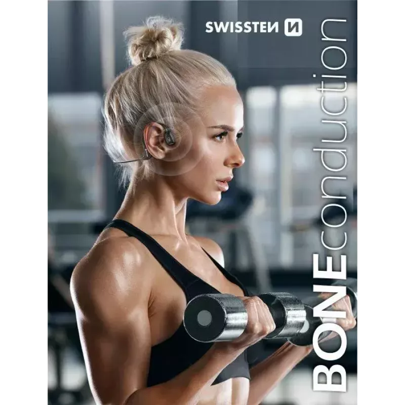 Cuffie Swissten conduzione ossea Bluetooth V5.0 nero