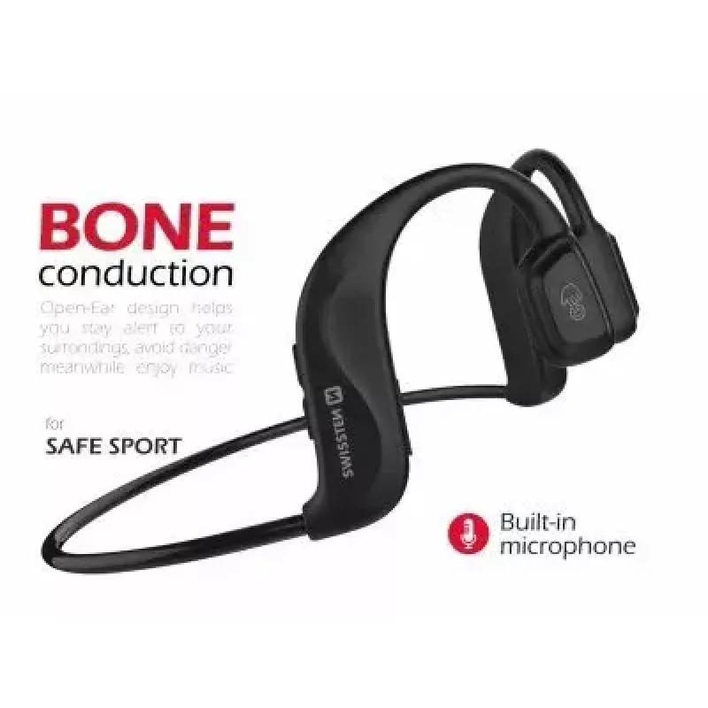 Cuffie Swissten conduzione ossea Bluetooth V5.0 nero