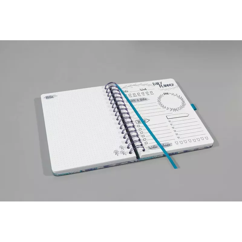 Diario personale Sigel Jolie JP204 blu petrolio lilla turchese bianco