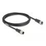 Cavo di rete DeLOCK M12 codifica A 8 poli connettore maschio su connettore femmina Cat5e 2 m nero