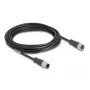 Cavo di rete DeLOCK M12 codifica A 8 poli connettore maschio su connettore femmina Cat5e 5 m nero