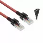 ACT rosso 5 metri U/UTP CAT6A LSZH cavo patch bloccabile senza linguette con connettori RJ45