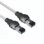 ACT grigio 5 metri S/FTP CAT6A IDC 4PPoE / PoE++ 100W LSZH cavo patch, senza linguette, con connettori RJ45