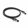 ACT nero 5 metri S/FTP CAT6A IDC 4PPoE / PoE++ 100W LSZH cavo patch snagless con connettori RJ45