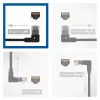 ACT nero 2 metri U/UTP CAT6A LSZH cavo patch Slimline con connettori RJ45 90° angolato a sinistra su dritto
