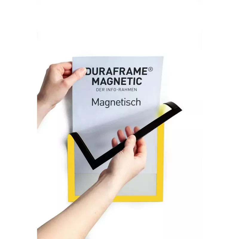 Durable DURAFRAME MAGNETIC cornice informativa A4, giallo, confezione da 5 (486904)