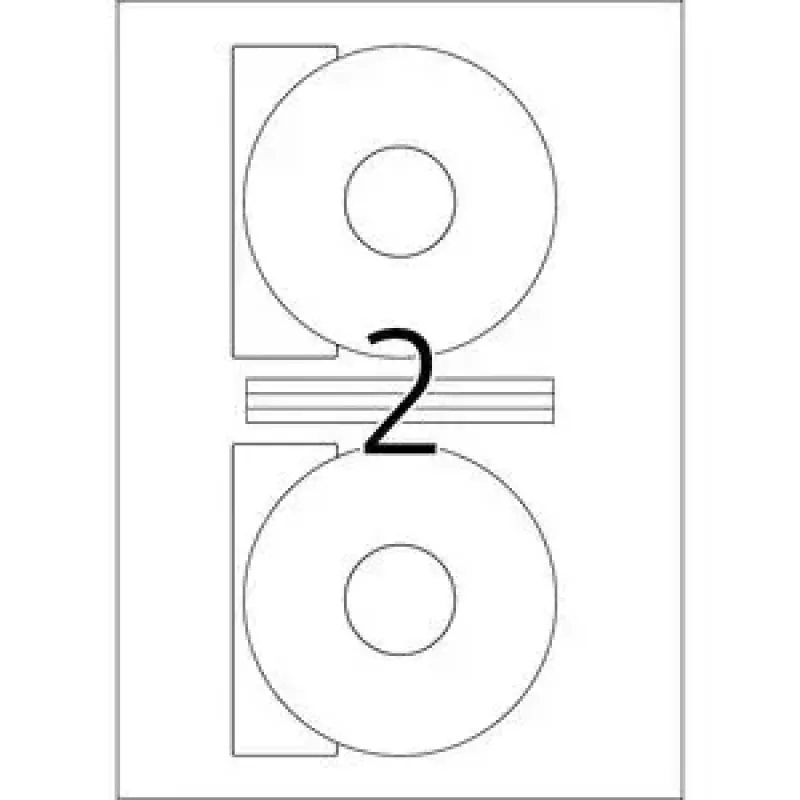 Etichette per CD HERMA A4 Ø 116 mm bianco carta opaca coprente 50 pezzi
