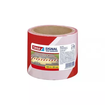 Nastro da segnalazione TESA 58137 rosso bianco 100 m