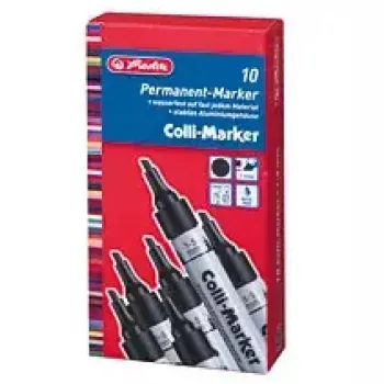 Pennarello permanente Herlitz 10845360 nero 10 pezzi