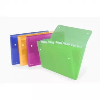 Rexel ICE Expander 6 tasche assortito, blu, rosa, trasparente, turchese, A4, 120 fogli, 6 scomparti